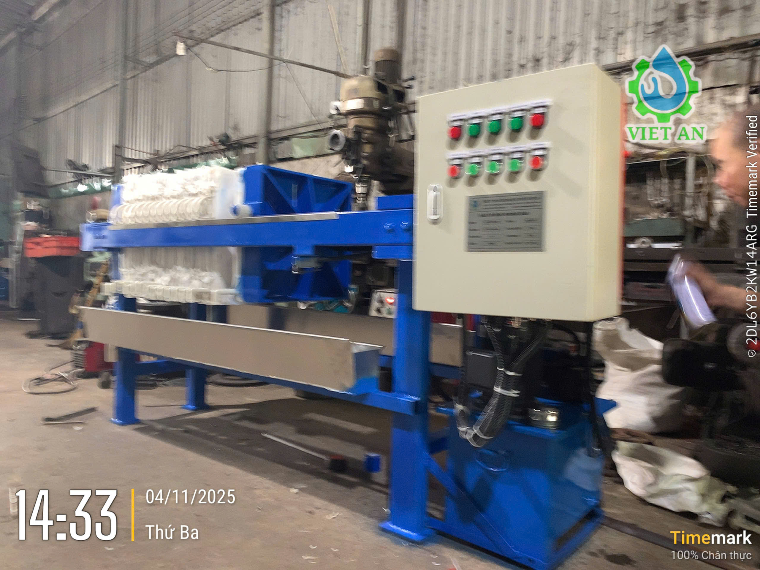 Máy ép bùn khung bản 500×500